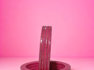 Handcrafted Pink Rajasthani Pure Lac Chudi - Premium Ethnic Bangles by TheVyapri